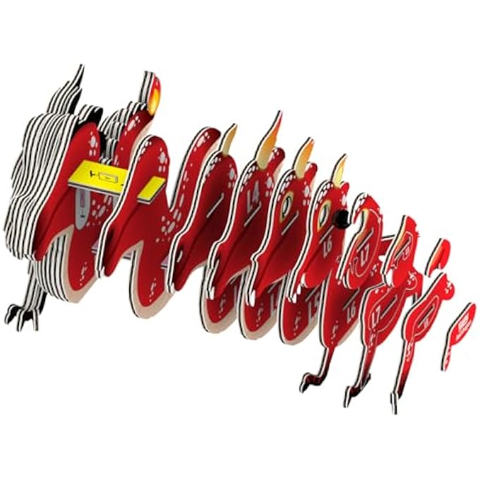 RED DRAGON 3D PUZZLE, 24 PIECE ECO-FRIENDLY EDUCATIONAL TOY PUZZLES FOR BOYS, GIRLS & KIDS AGES 6+ - Image 3